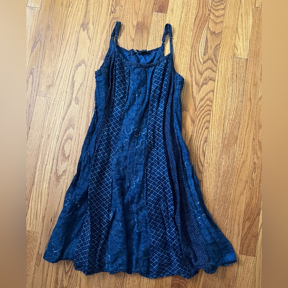 Ralph Lauren Indigo Blue Sleeveless Slip Dress Sz 10